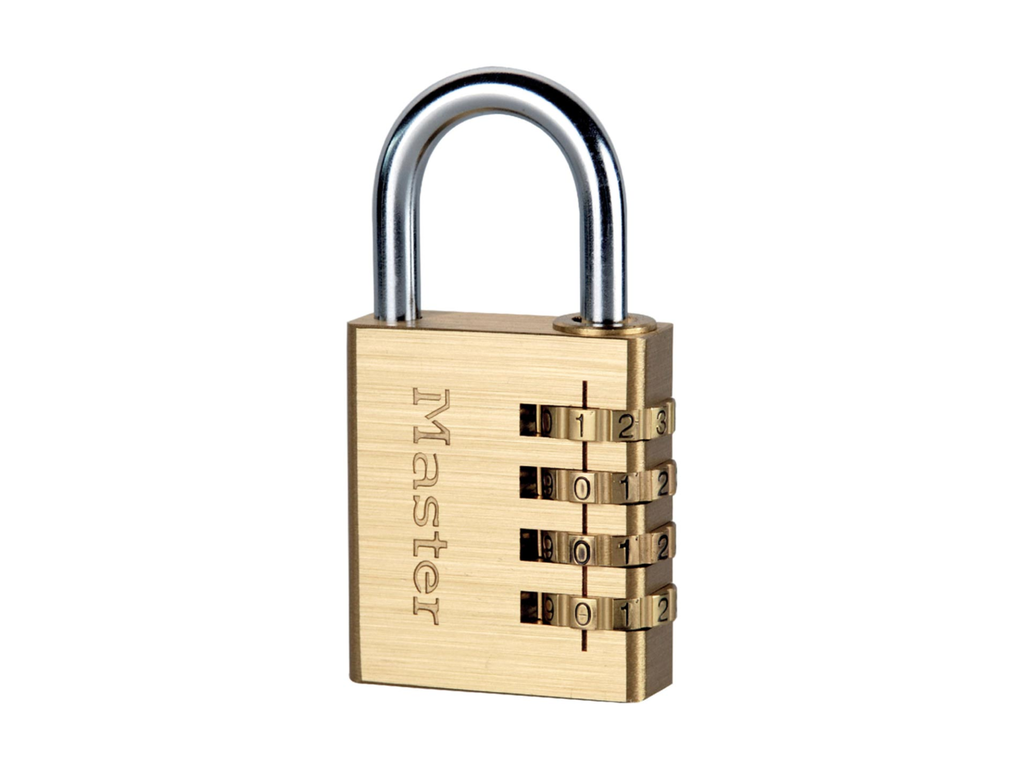 Hangslot met combinatieslot De Raat Master Lock 604EURD