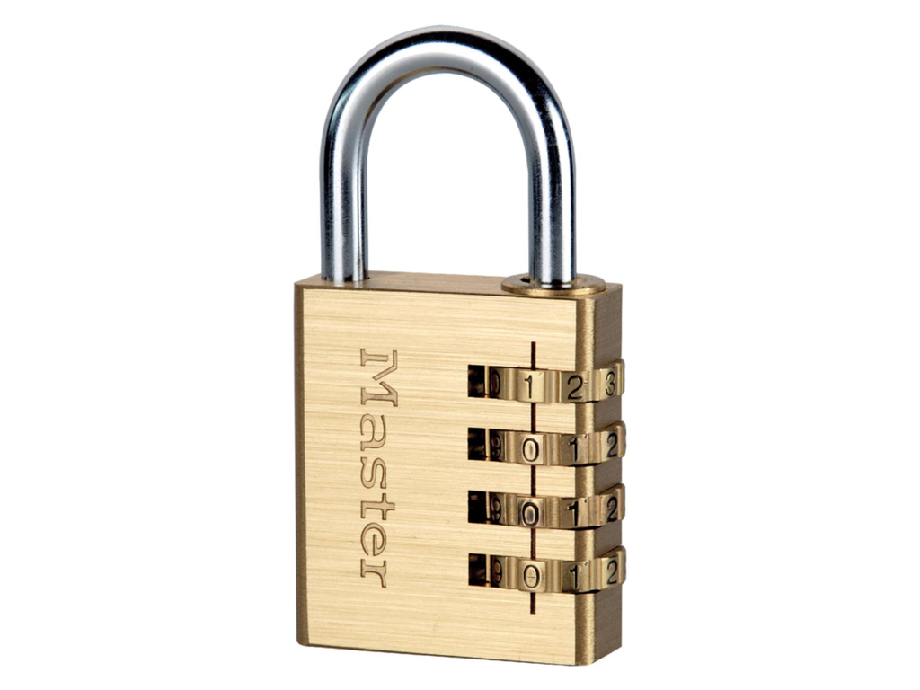 Hangslot met combinatieslot De Raat Master Lock 604EURD