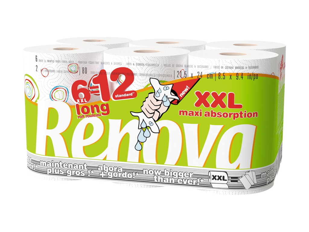 Keukenrol Renova Maxi Absorption XXL 2-laags 80vel (6)