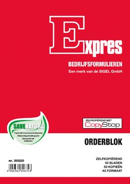 Orderblok Sigel Expres A5 Nederlandstalig Dupli 50x2vel