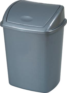 Vuilbak met swing deksel 26L grijs