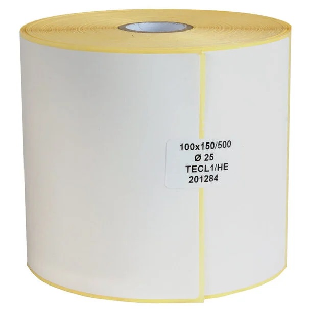 Thermisch etiket op rol 100x150mm Perfo (500)