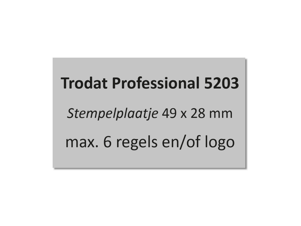 Tekstplaatje Trodat Professional 5203 met inktkussen
