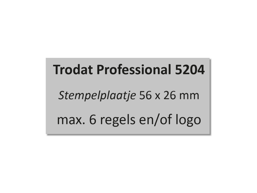 Tekstplaatje Trodat Professional 5204 met inktkussen
