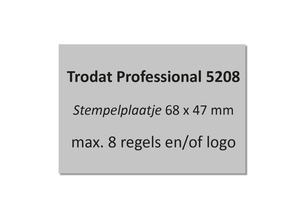 Tekstplaatje Trodat Professional 5208 met inktkussen