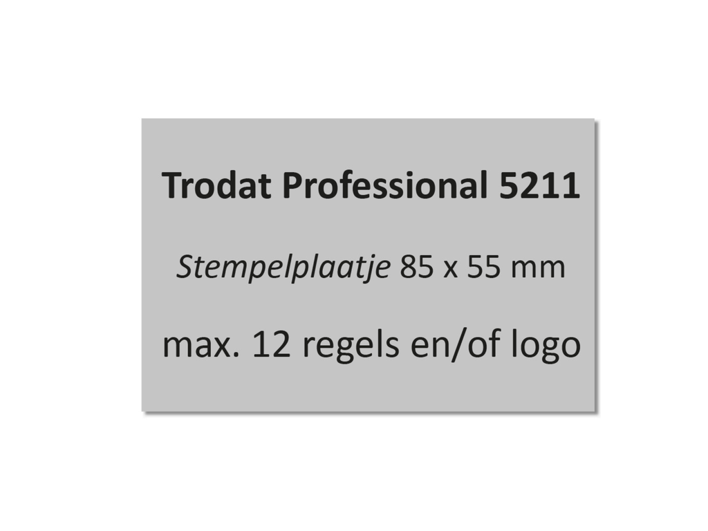 Tekstplaatje Trodat Professional 5211 met inktkussen