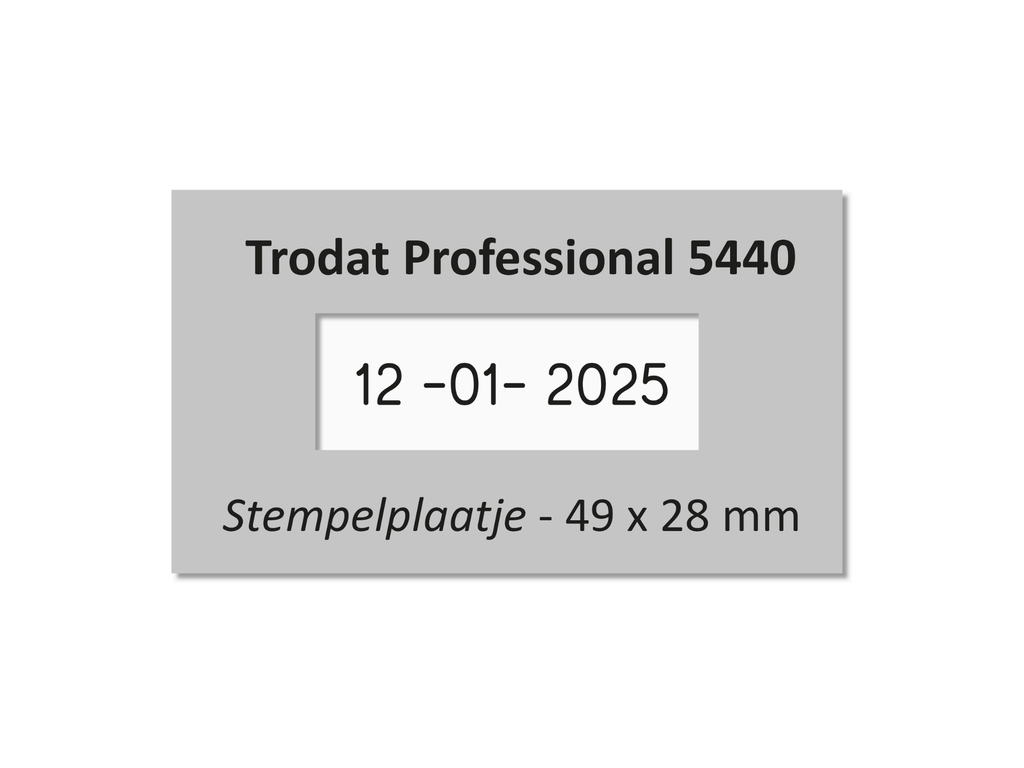 Tekstplaatje voor Trodat Professional 5440 met inktkussen