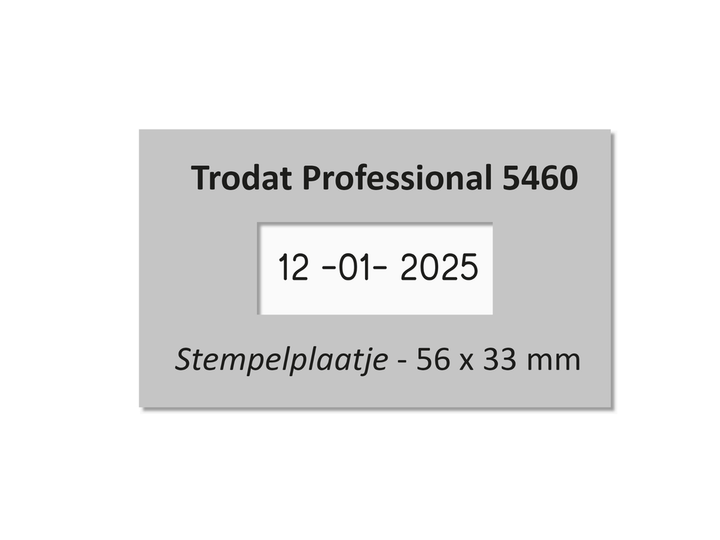 Tekstplaatje Trodat professional 5460 met inktkussen