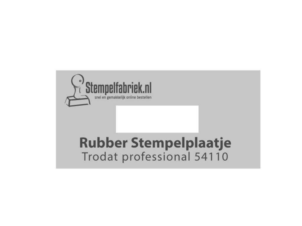 Tekstplaatje Trodat Professional 54110 met inktkussen