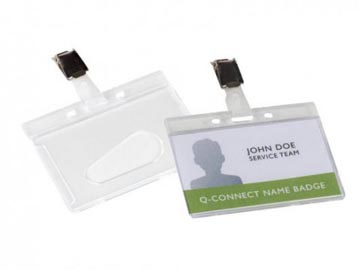Badge met clip Q-Connect 85x54cm (10)