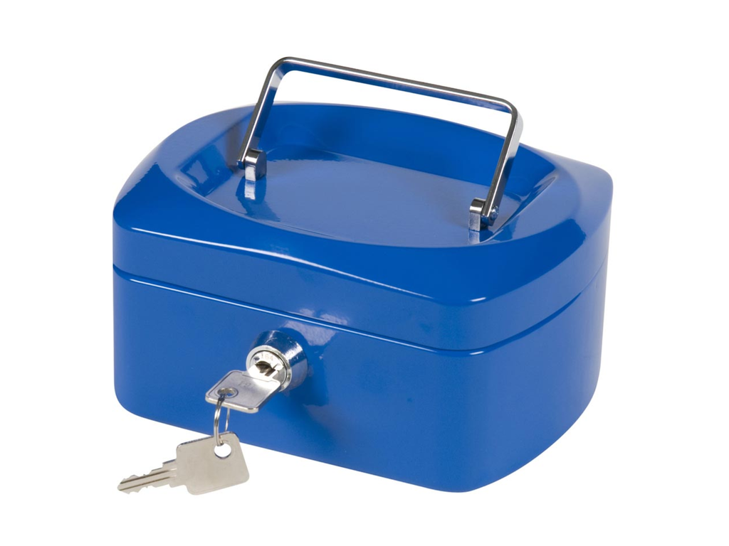 Geldkoffer Q-Connect 155x120x75mm Blauw