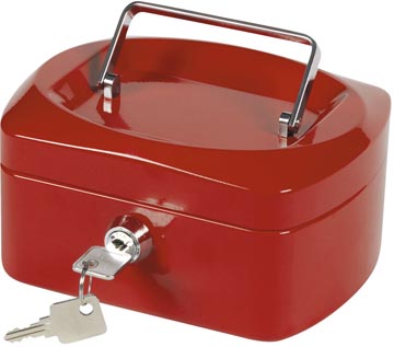Geldkoffer Q-Connect 155x120x75mm Rood