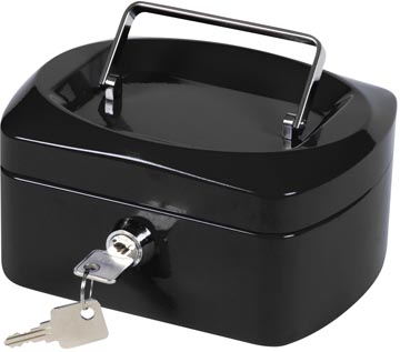 Geldkoffer Q-Connect 155x120x75mm Zwart