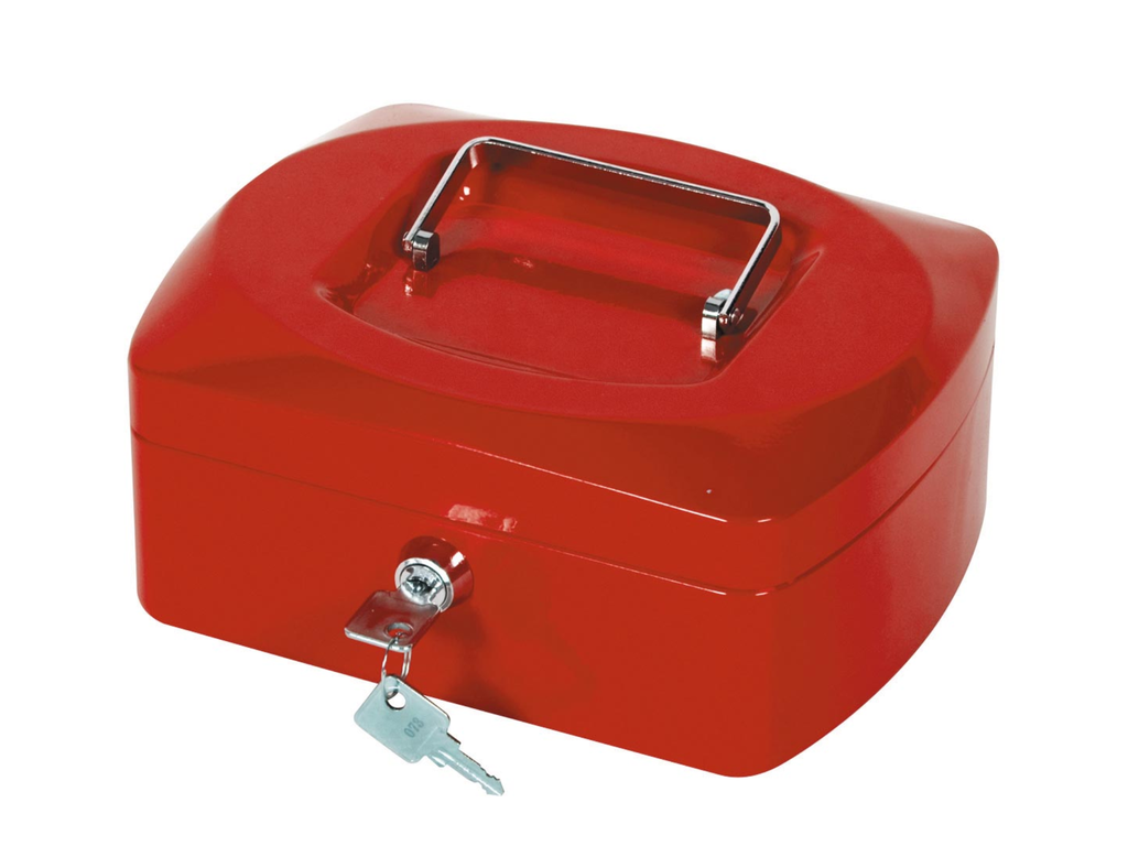 Geldkoffer Q-Connect 205x160x85mm Rood