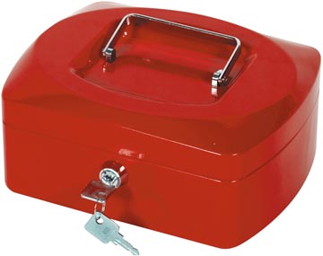 Geldkoffer Q-Connect 205x160x85mm Rood
