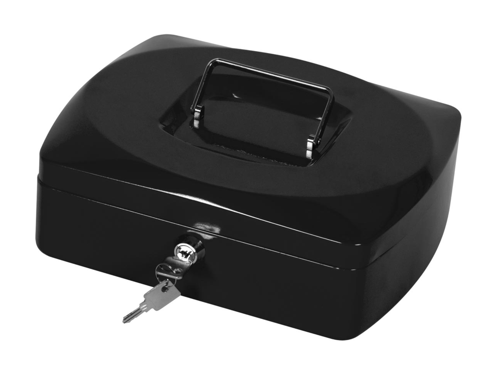 Geldkoffer Q-Connect 255x200x85mm Zwart