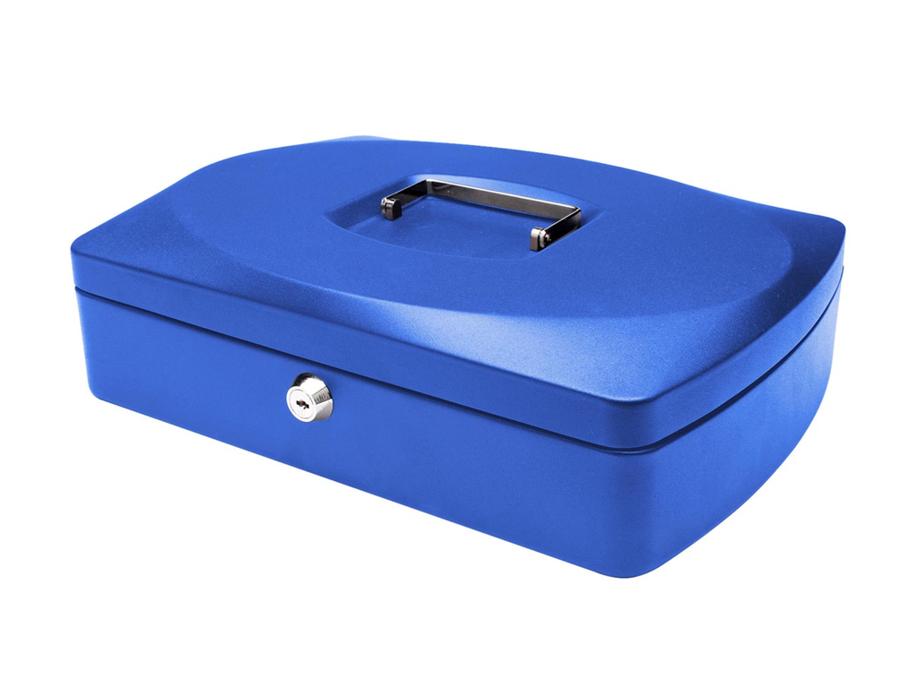 Geldkoffer Q-Connect 325x235x85mm Blauw