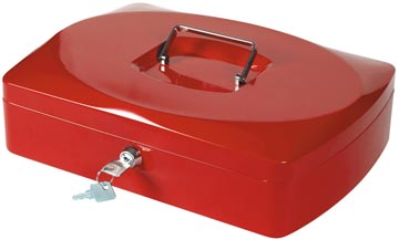 Geldkoffer Q-Connect 325x235x85mm Rood