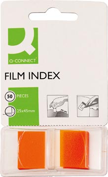 Index Q-Connect 25x45mm 50 tabs Oranje