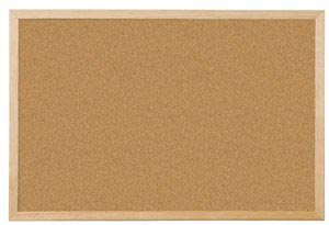 Kurkbord met houten frame Q-Connect 40 x 30 cm