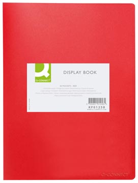 Personaliseerbaar showalbum Q-Connect PP A4 40 tassen Rood