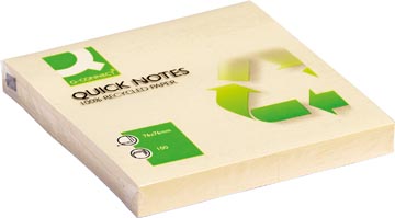 Quick notes Recycled Q-Connect 76x76mm 100vel Geel