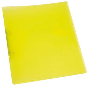 Ringmap Q-Connect A4 PP 2 O-ringen 16mm rug 22mm transparant geel