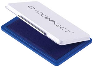 Stempelkussen Q-Connect 90x55mm Blauw