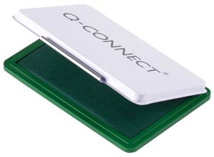 Stempelkussen Q-Connect 90x55mm Groen