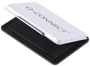 Stempelkussen Q-Connect 90x55mm Zwart