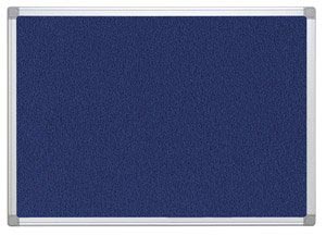 Textielbord met aluminium frame Q-Connect 60x45cm Blauw