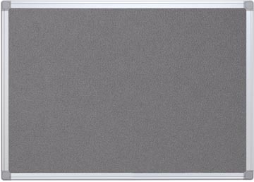 Textielbord met aluminium frame Q-Connect 90x60cm Grijs