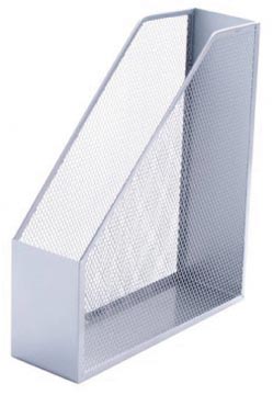 Tijdschriftenhouder Q-Connect Mesh Metaal Zilver