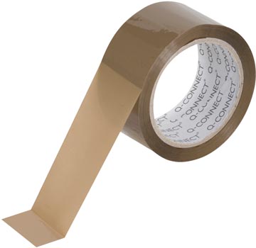Verpakkingstape Q-Connect 50mmx66m Bruin (6)
