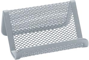 Visitekaartenhouder Q-Connect 11x7,5x5cm Metaal Zilver