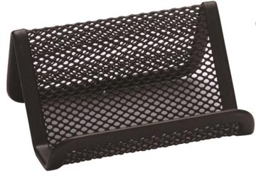 Visitekaartenhouder Q-Connect 11x7,5x5cm Metaal Zwart