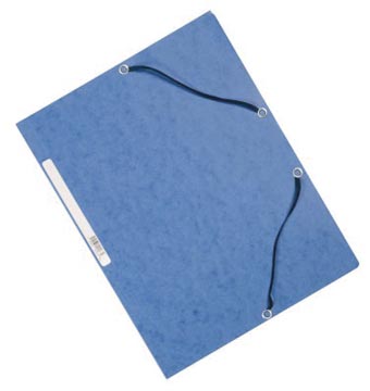 Elastomap Q-Connect karton met 3 kleppen A4 blauw 