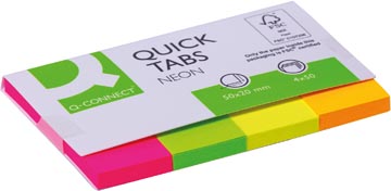 Quick Tabs Q-Connect 20x50mm 4x50tabs assorti