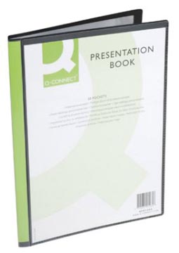 Personaliseerbaar showalbum Q-Connect PP A4 20 tassen Zwart 