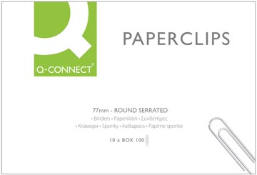 Papierklemmen Q-Connect 77mm (100)