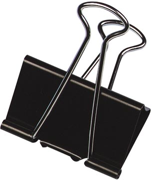 Foldbackclip Q-Connect 24mm zwart (10)
