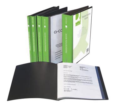Personaliseerbaar showalbum Q-Connect PP A4 100 tassen Zwart
