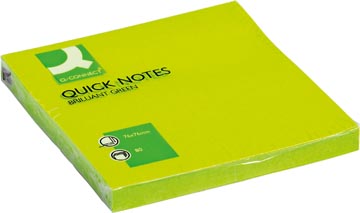 Quick Notes Q-Connect 76x76mm 80vel Neongroen 