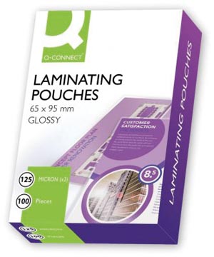 Lamineerhoes Q-Connect 65x95mm 2x125µ (100)