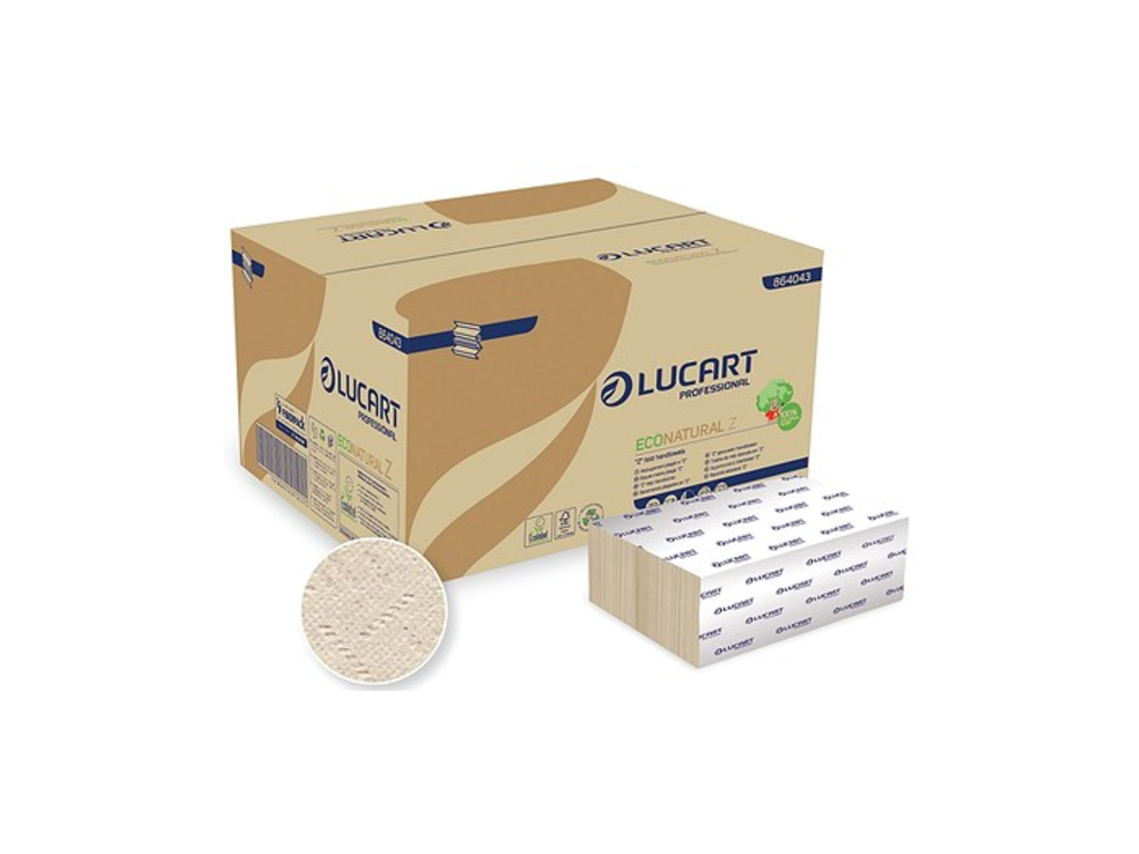 Handdoeken Lucart ECO natural Z-vouw 2-laags 22,5x24cm 200vel (15)