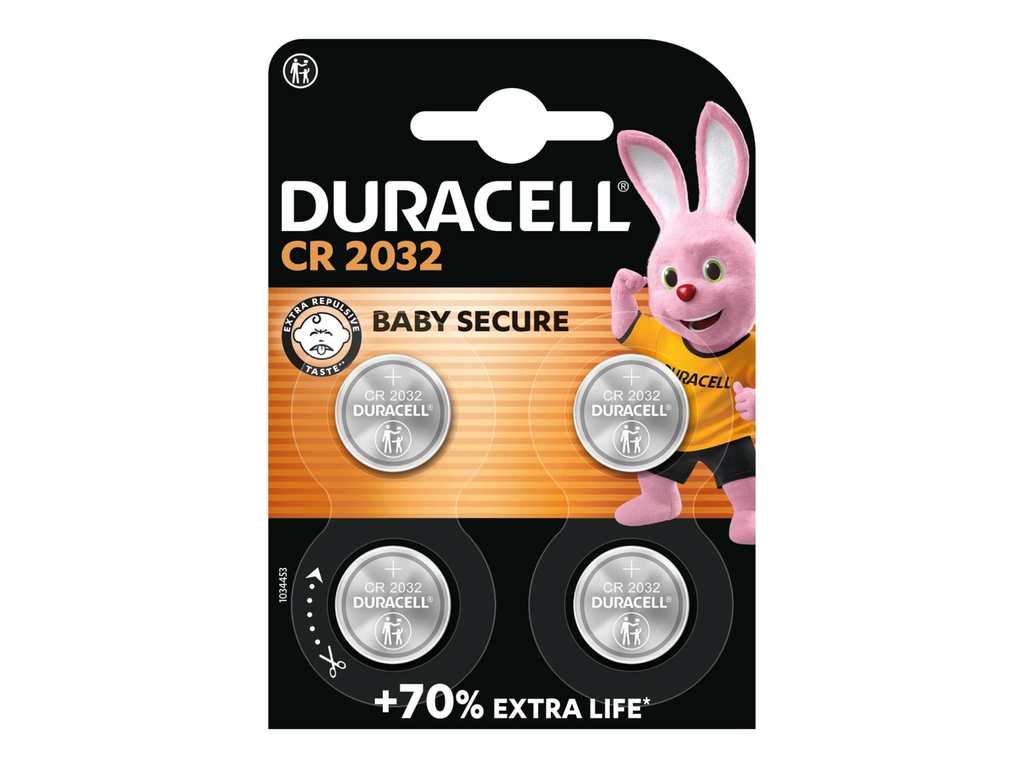 Knoopcelbatterij Duracell specialty electronics CR2032 (4)