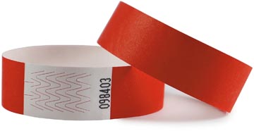 Combicraft polsbandjes Tyvek rood (100)