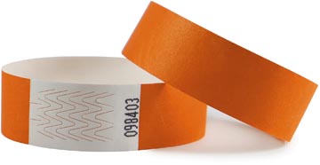 Combicraft polsbandjes Tyvek oranje (100)