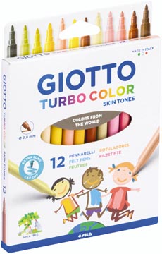 Viltstiften Giotto Turbo Color Skin tones (12)