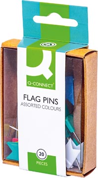 Vlagspelden Q-Connect assorti (20)